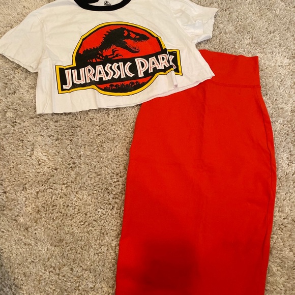 BEBE Body Con Orange Pencil Skirt Size XS - Picture 3 of 3